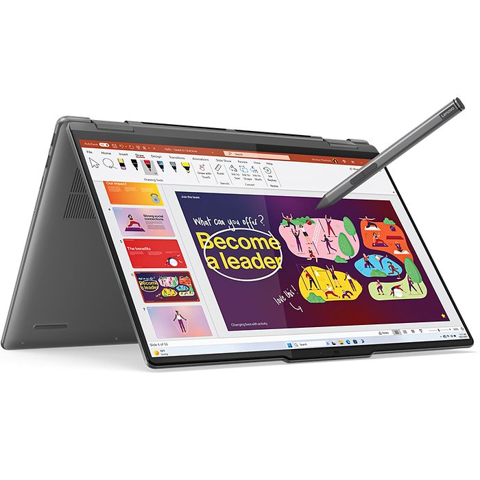 מחשב נייד עם מסך מגע Lenovo Yoga 7 16IML9 - 83DL001LIV - Core Ultra 5-125U 1TB SSD 16GB RAM Windows 11 - צבע אפור שלוש שנות אחריות עי היבואן הרשמי