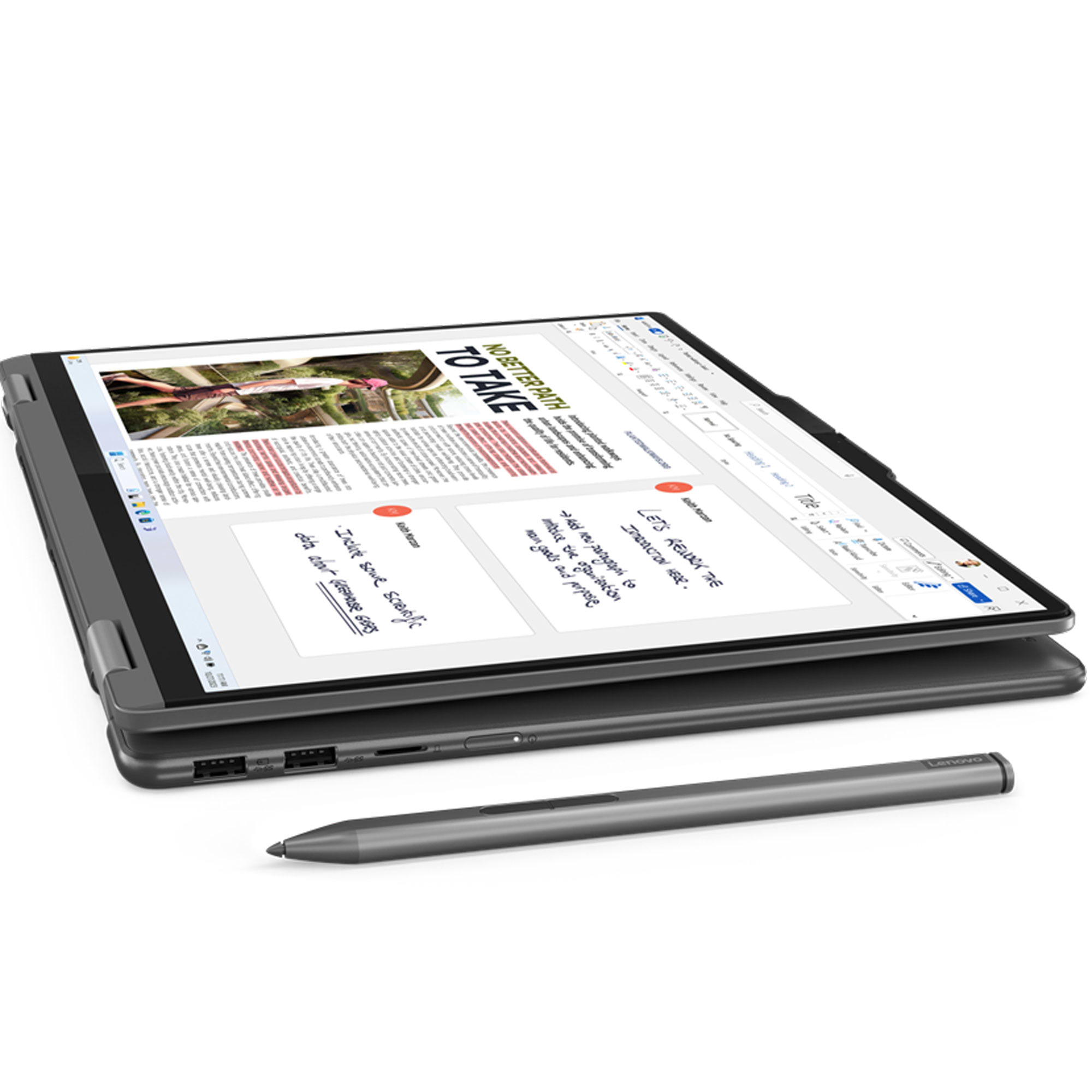 מחשב נייד עם מסך מגע Lenovo Yoga 7 16IML9 - 83DL001LIV - Core Ultra 5-125U 1TB SSD 16GB RAM Windows 11 - צבע אפור שלוש שנות אחריות ע