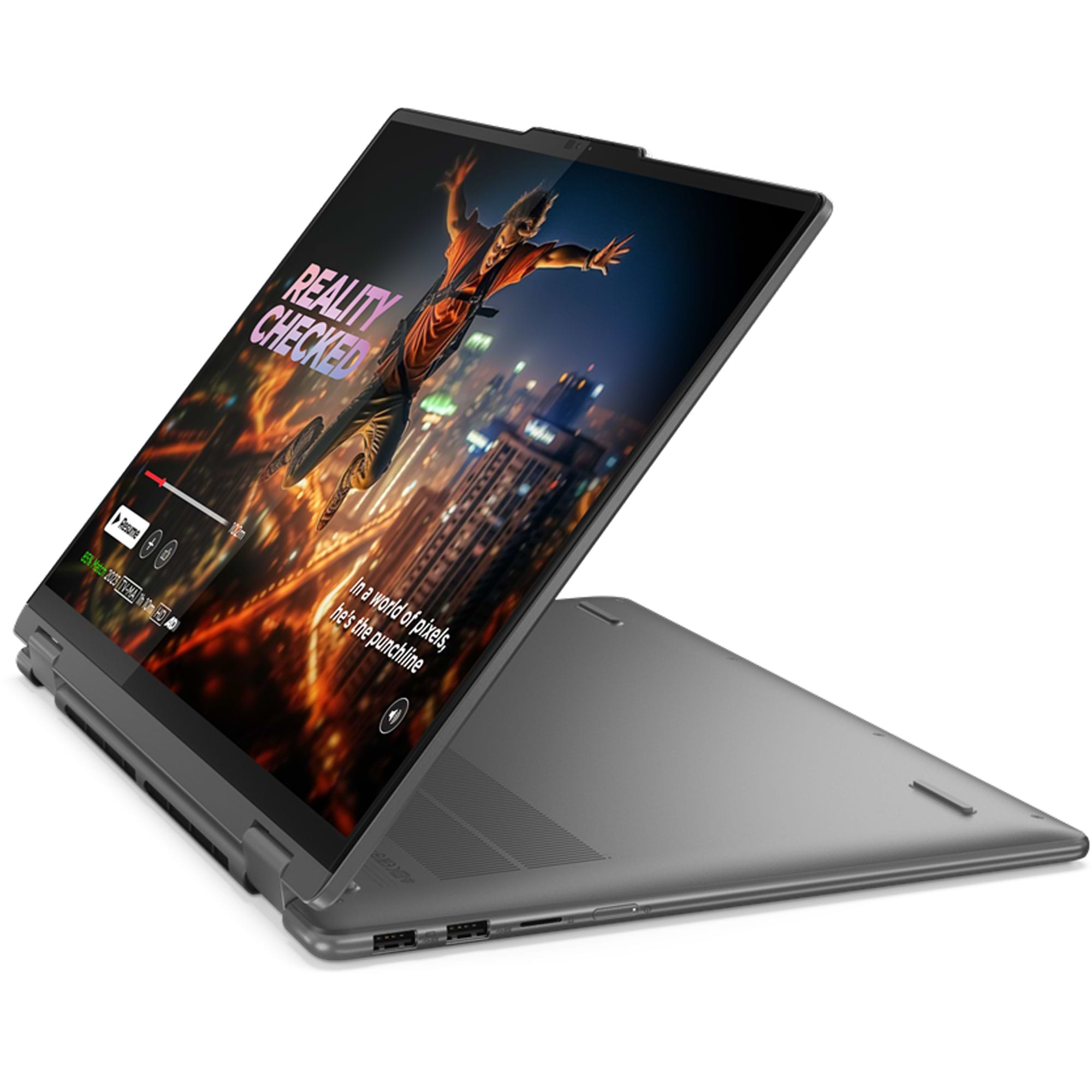 מחשב נייד עם מסך מגע Lenovo Yoga 7 16IML9 - 83DL001LIV - Core Ultra 5-125U 1TB SSD 16GB RAM Windows 11 - צבע אפור שלוש שנות אחריות ע