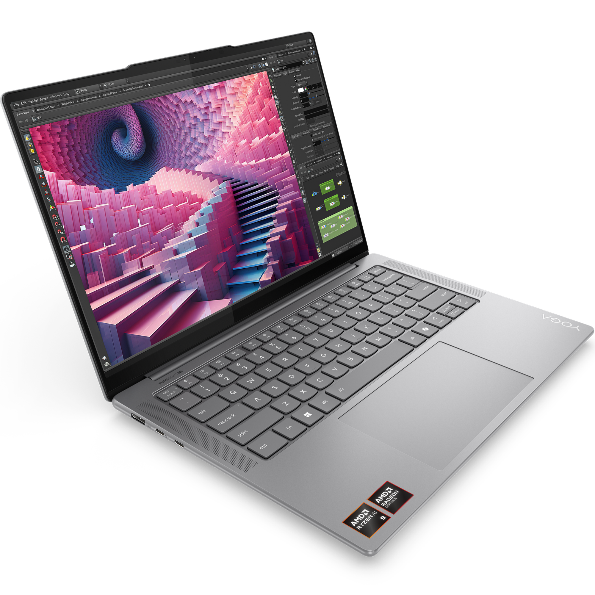 מחשב נייד Lenovo Yoga Pro 7 14ASP9 - 83HN001KIV - Ryzen AI 9 365 1TB SSD 32GB RAM Windows 11 Pro - צבע אפור שלוש שנות אחריות ע