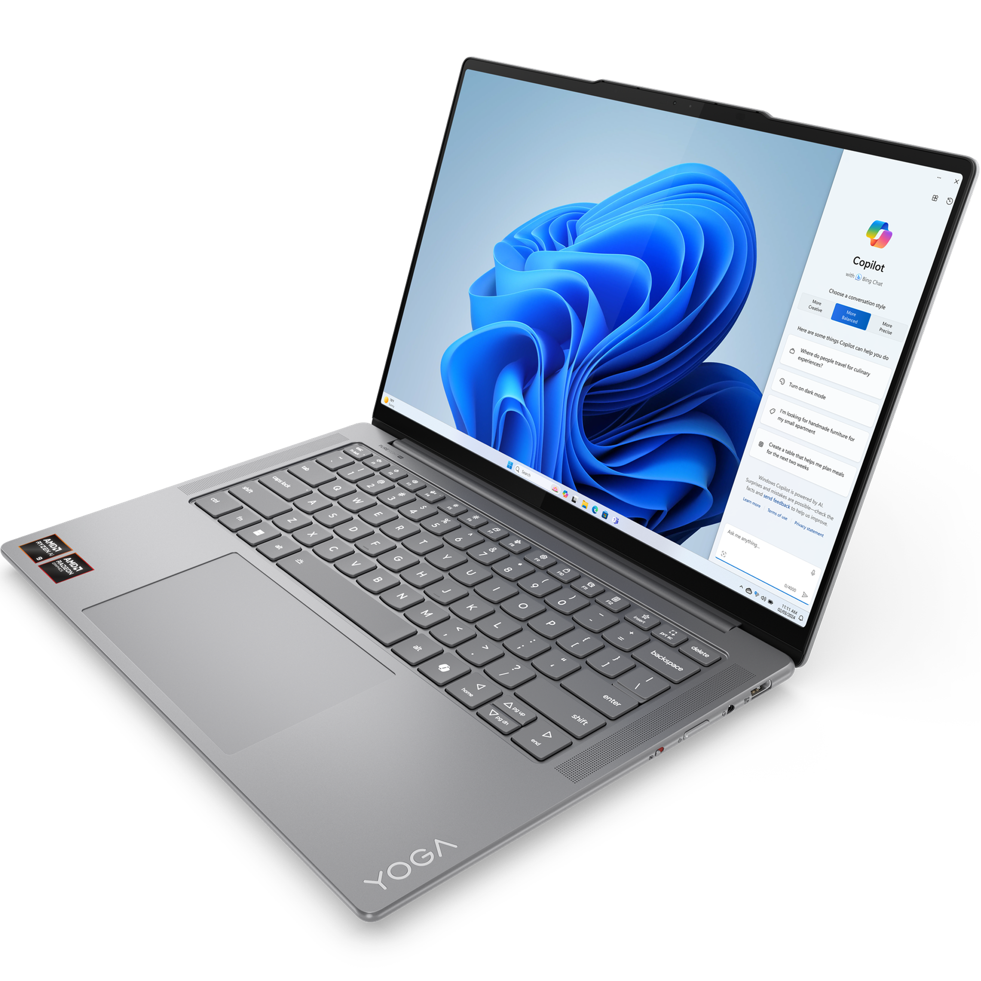 מחשב נייד Lenovo Yoga Pro 7 14ASP9 - 83HN001KIV - Ryzen AI 9 365 1TB SSD 32GB RAM Windows 11 Pro - צבע אפור שלוש שנות אחריות ע