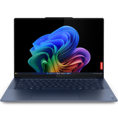מחשב נייד עם מסך מגע Lenovo Yoga Slim 7 14Q8X9 - 83ED003FIV - Snapdragon X Elite X1E-78-100 1TB SSD 32GB RAM Windows 11 Pro - צבע כחול שלוש שנות אחריות ע"י היבואן הרשמי