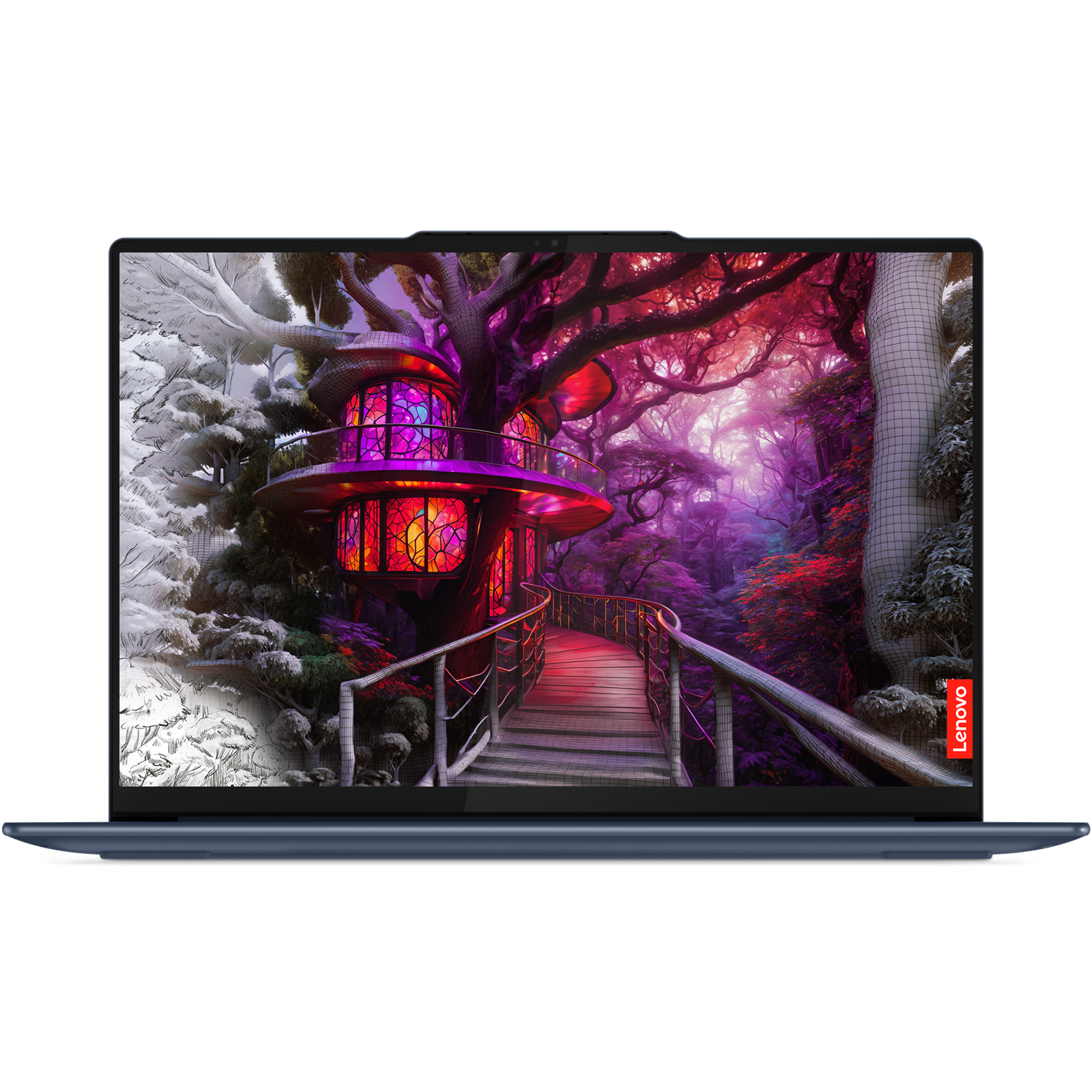 מחשב נייד עם מסך מגע Lenovo Yoga Slim 7 14Q8X9 - 83ED003EIV - Snapdragon X Elite X1E-78-100 1TB SSD 32GB RAM Windows 11 - צבע כחול שלוש שנות אחריות ע