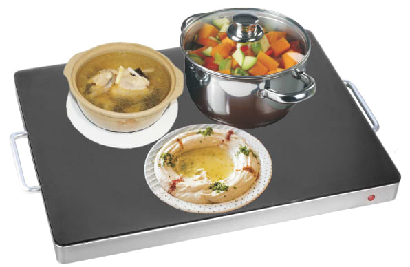 פלטת שבת מזכוכית 4 סירים מבית Hemilton HEM-7013 - שנה אחריות ע"י היבואן הרשמי 