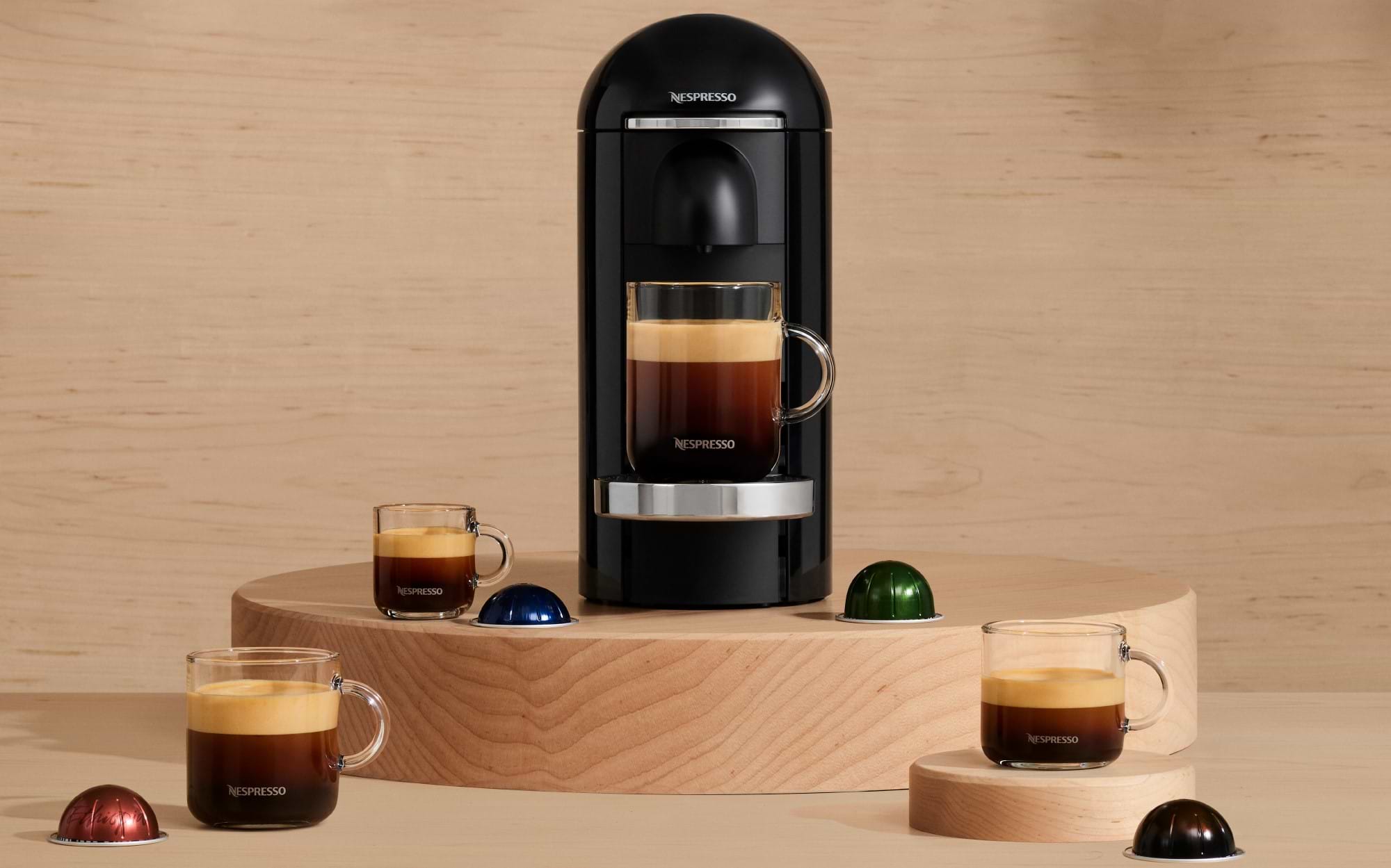 מכונת קפה Nespresso GCB2 Vertuo Plus - צבע כסוף שנה אחריות ע"י היבואן הרשמי