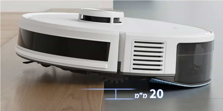 שואב רובוטי Ecovacs Deebot Y1 Pro - צבע שחור שנתיים אחריות ע"י היבואן הרשמי