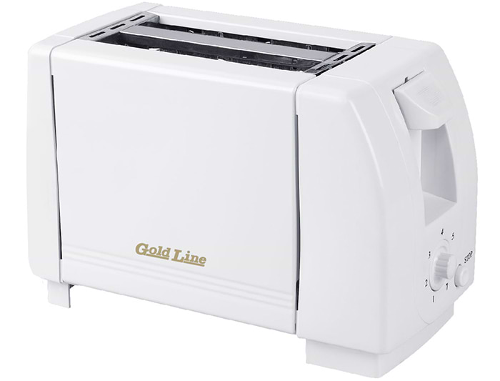 טוסטר קופץ 2 פרוסות Gold line ATL-017 - צבע לבן אחריות ע"י היבואן הרשמי