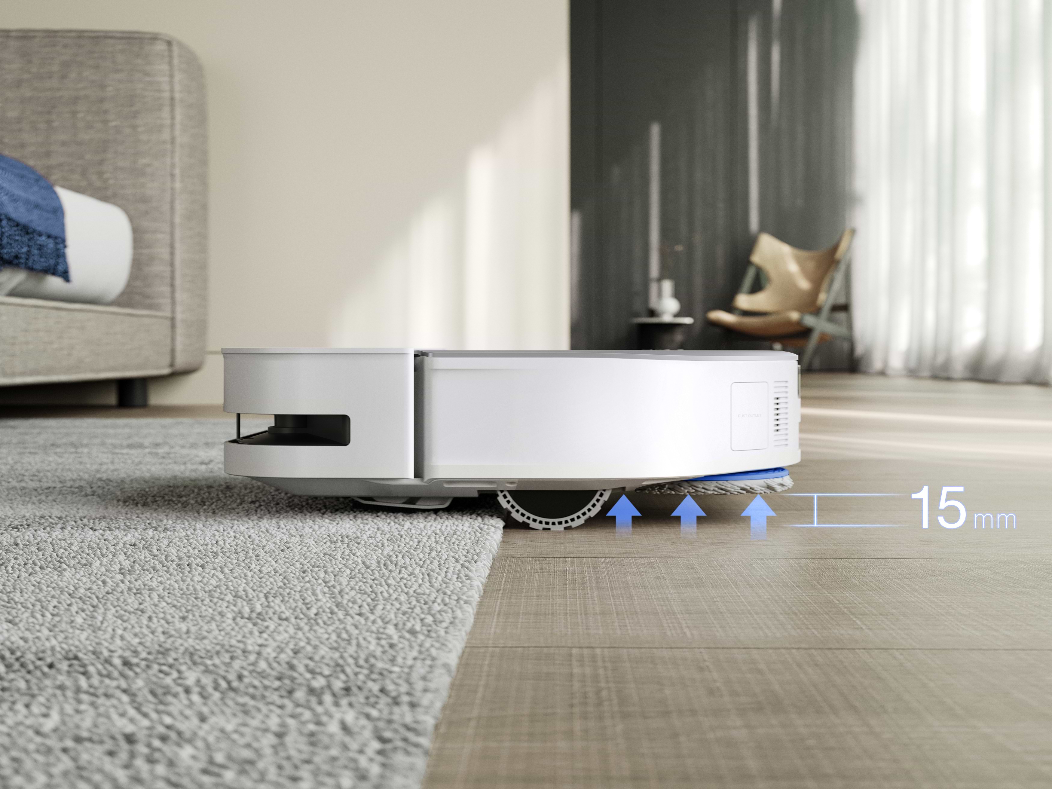 שואב רובוטי חכם עם תחנת עגינה Ecovacs Deebot X5 Pro Omni - צבע לבן שנתיים אחריות ע"י רונלייט היבואן הרשמי 