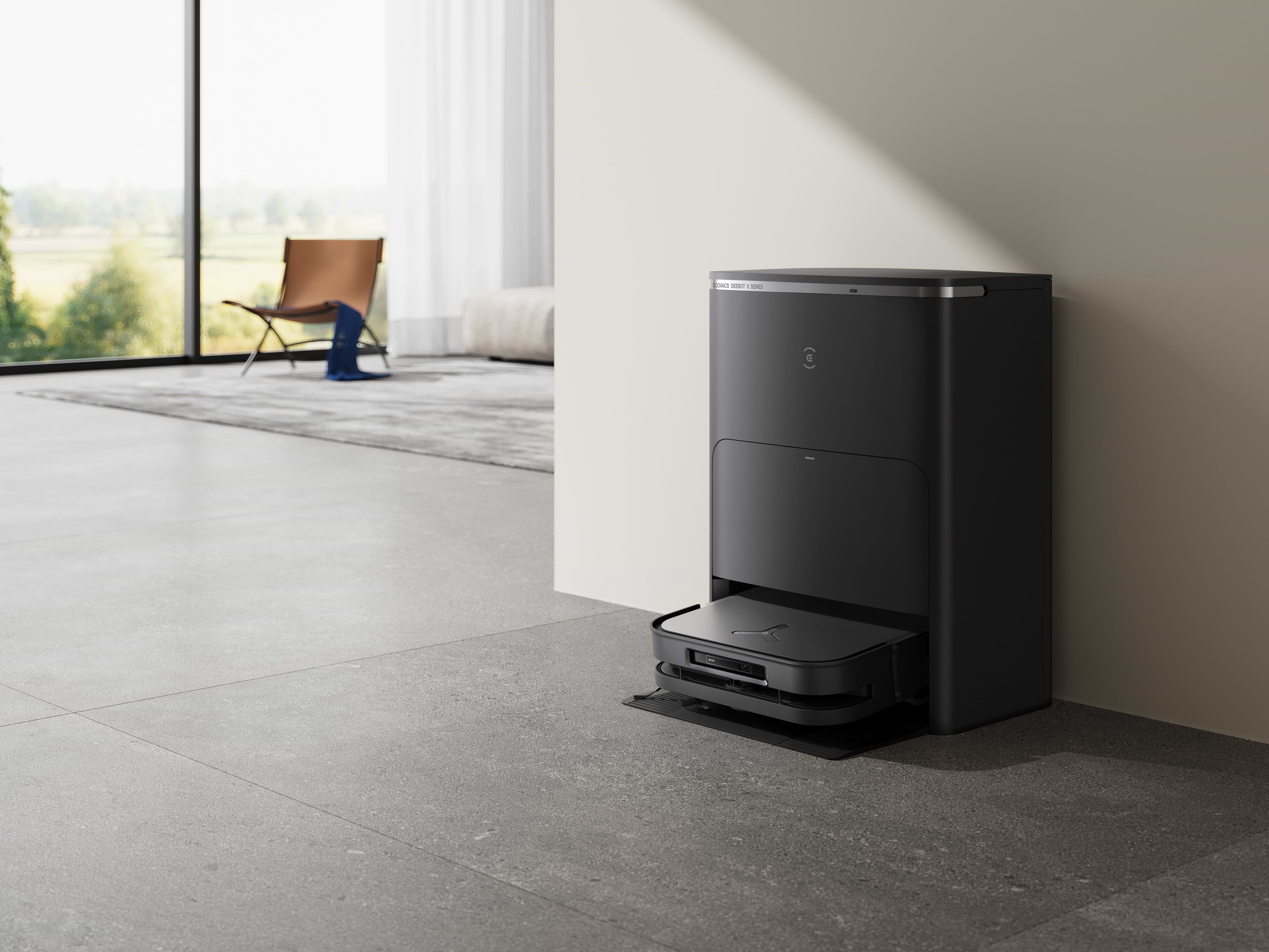 שואב רובוטי חכם עם תחנת עגינה Ecovacs Deebot X5 Pro Omni - צבע לבן שנתיים אחריות ע"י רונלייט היבואן הרשמי 