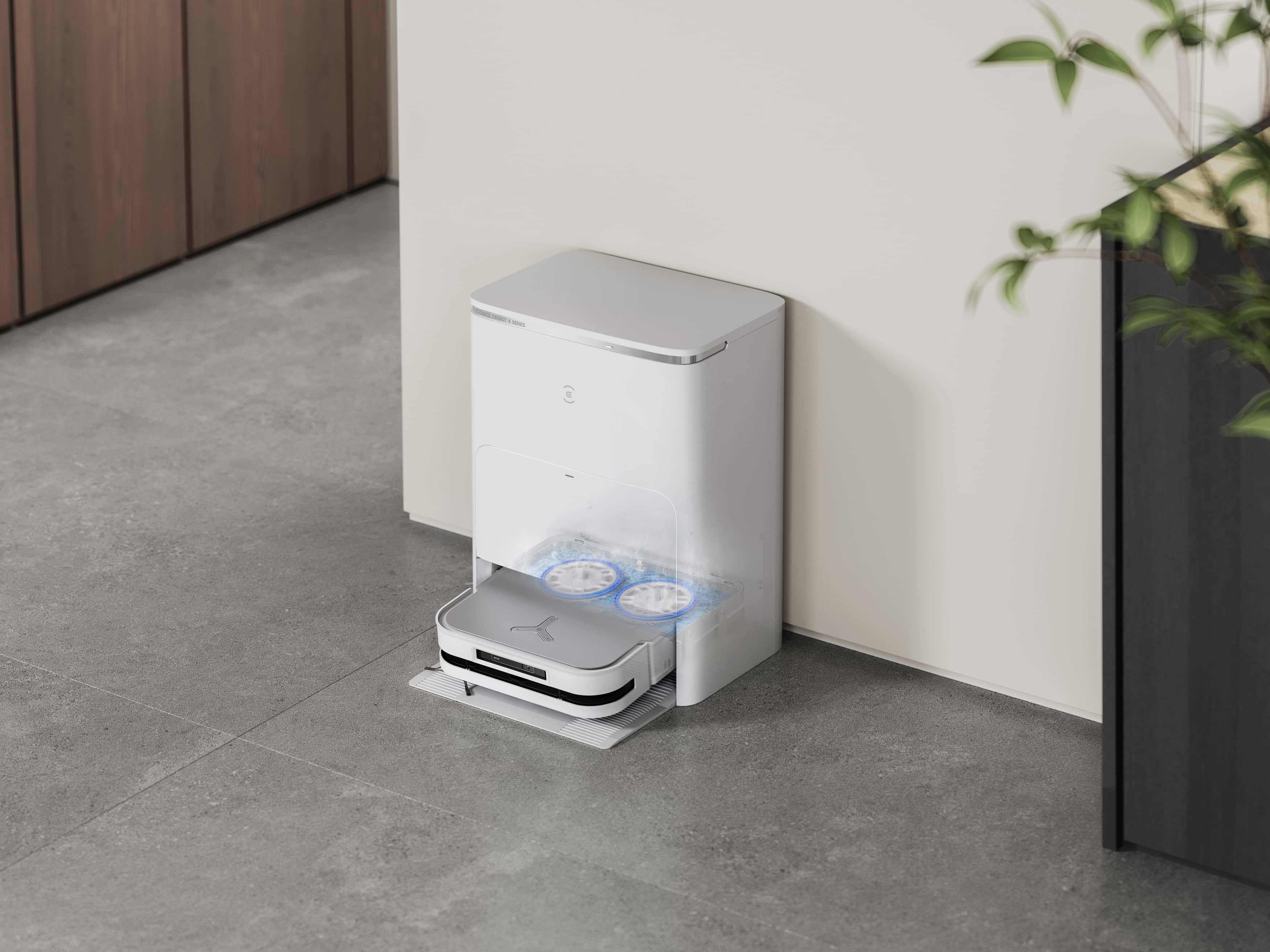 שואב רובוטי חכם עם תחנת עגינה Ecovacs Deebot X5 Pro Omni - צבע לבן שנתיים אחריות ע"י רונלייט היבואן הרשמי 