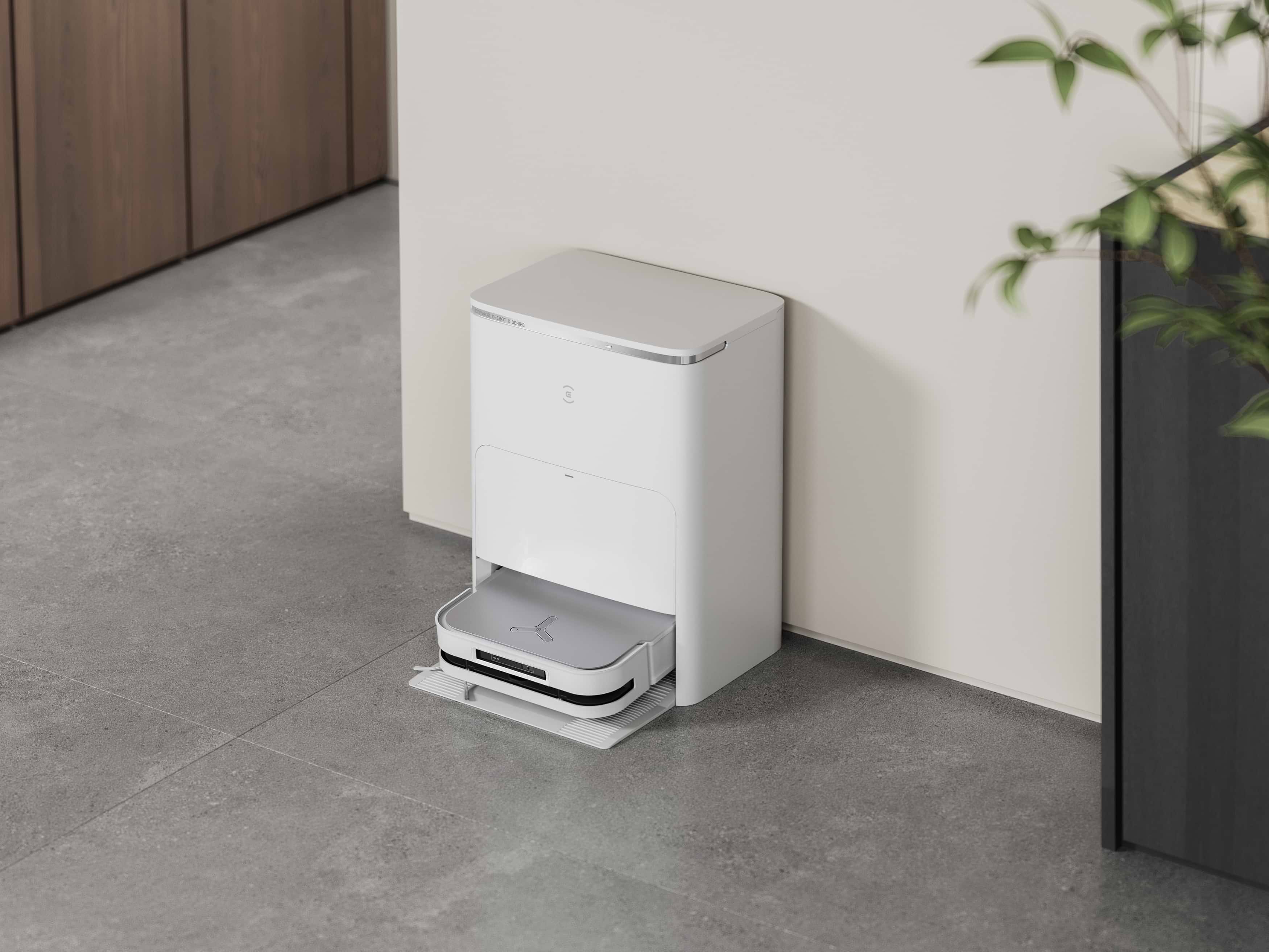 שואב רובוטי חכם עם תחנת עגינה Ecovacs Deebot X5 Pro Omni - צבע לבן שנתיים אחריות ע"י רונלייט היבואן הרשמי 