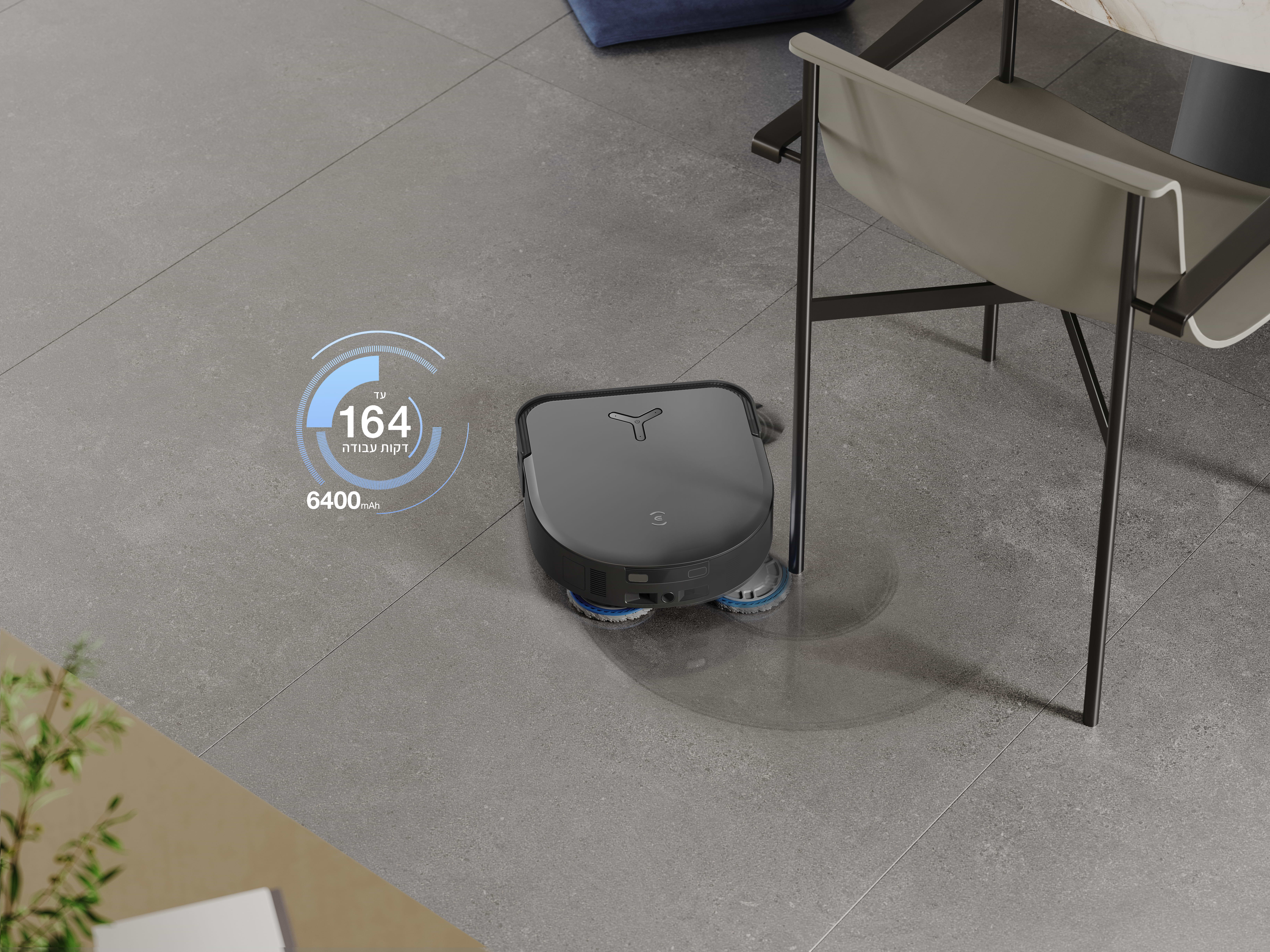 שואב רובוטי חכם עם תחנת עגינה Ecovacs Deebot X5 Pro Omni - צבע לבן שנתיים אחריות ע"י רונלייט היבואן הרשמי 