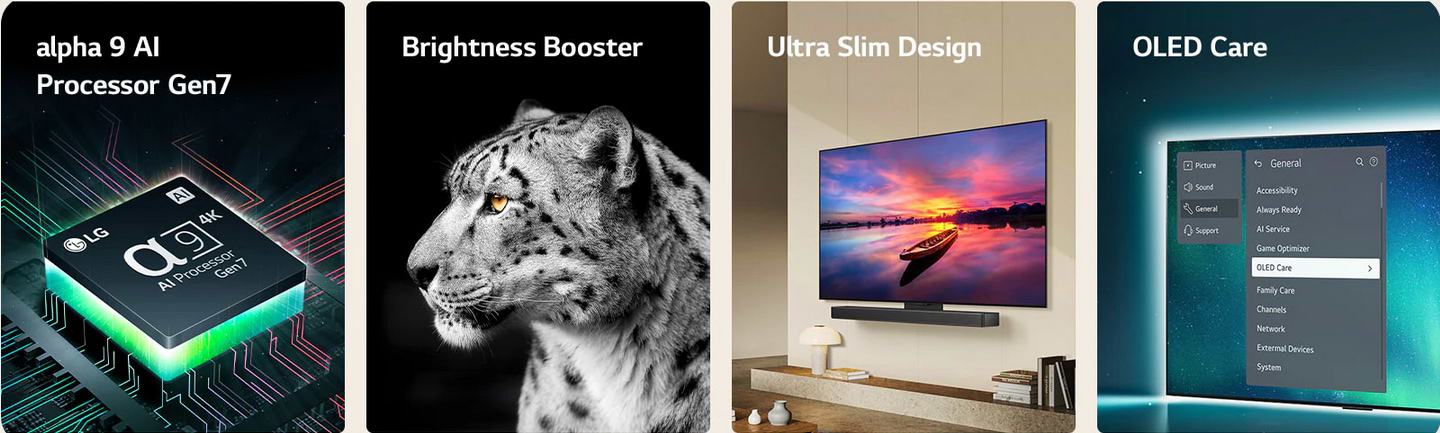  טלוויזיה חכמה 48 אינץ' LG OLED48C46LA Smart tv 4K OLED evo - שנה אחריות ע"י היבואן הרשמי 