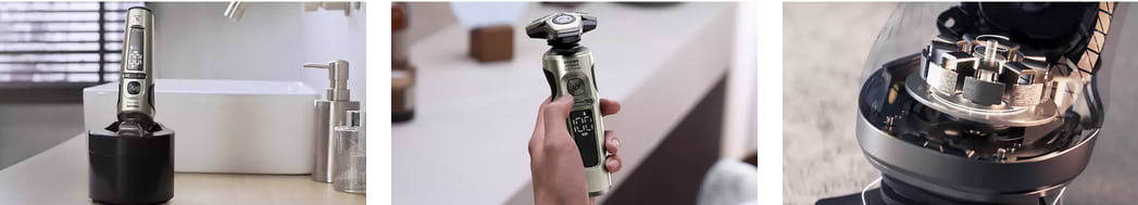 מכונת גילוח חשמלית לשימוש יבש ורטוב עם Philips SP9883/35 SkinIQ - שנתיים אחריות ע"י היבואן הרשמי