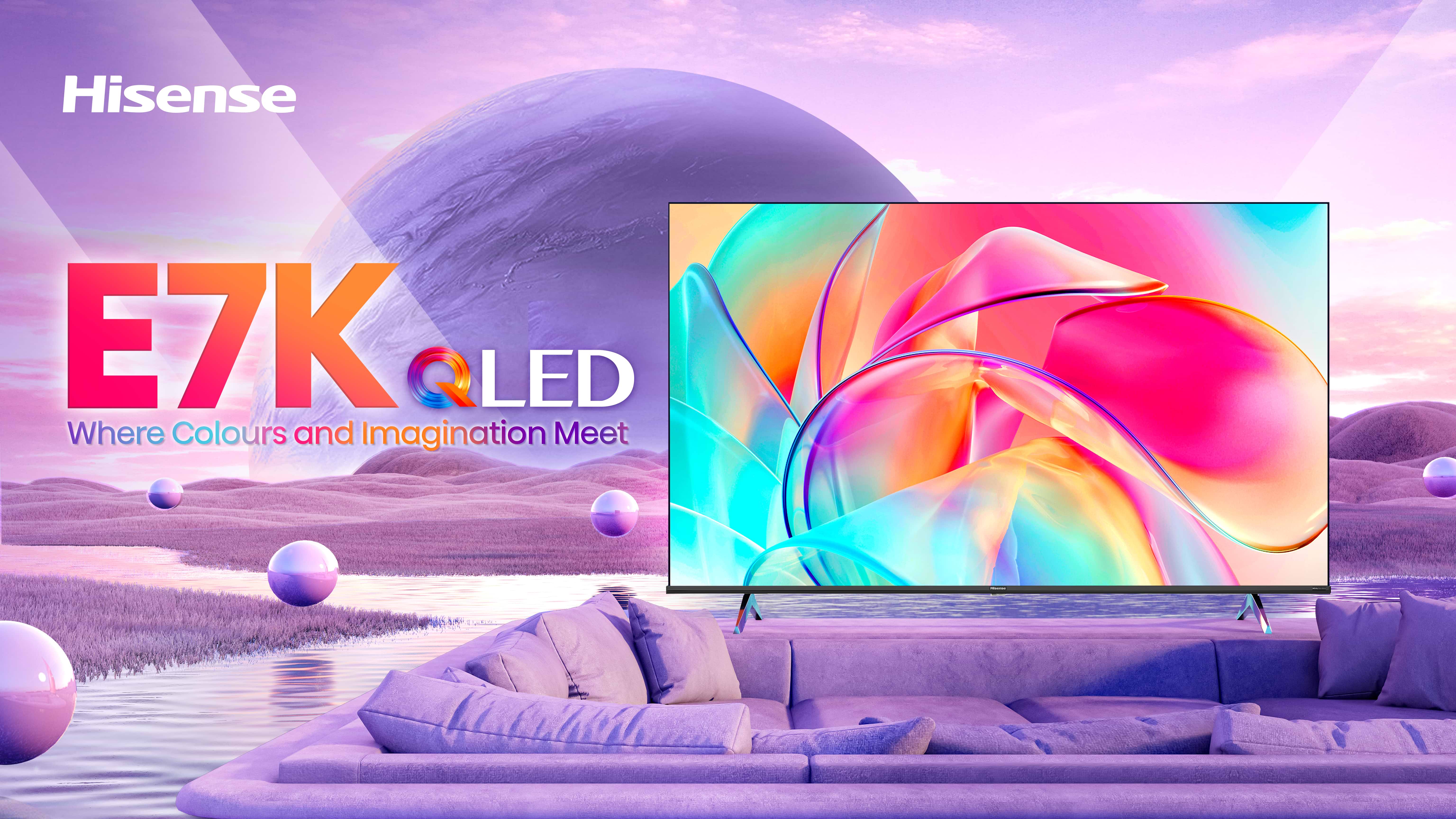 טלוויזיה חכמה Hisense 50 50E7KQ Smart TV 4k QLED - שלוש שנים אחריות ע י ...