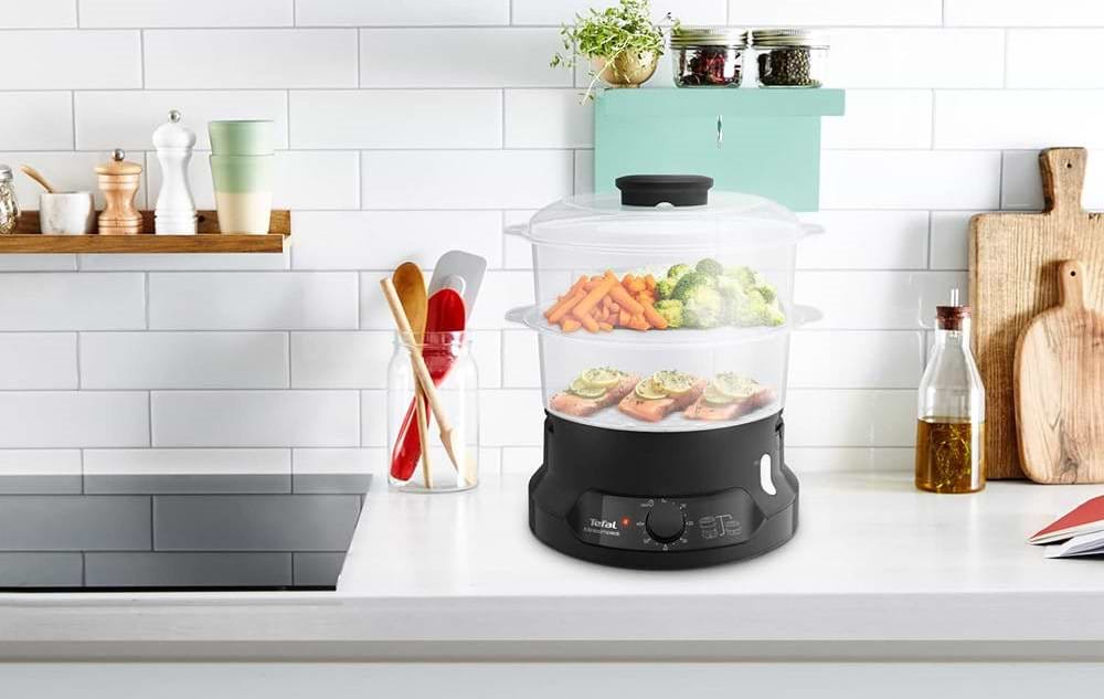 סיר אידוי לבישול איטי Tefal VC139865- צבע שחור שנה אחריות ע"י היבואן הרשמי 