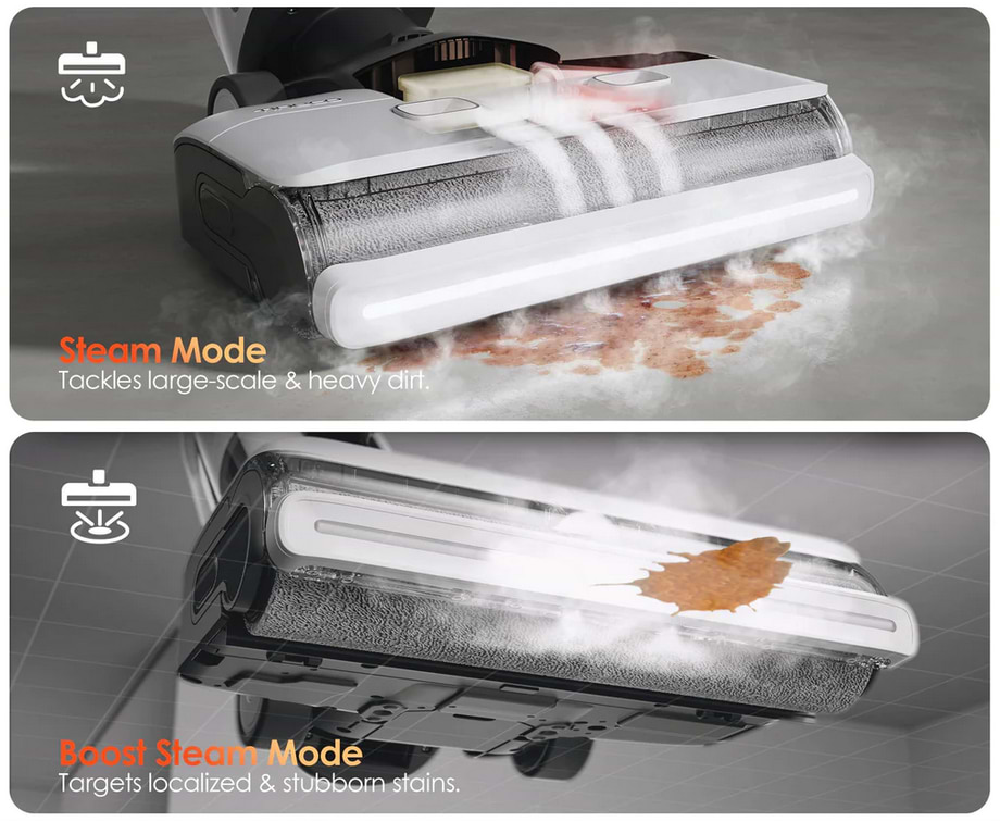 שואב ושוטף רצפות אלחוטי חכם עם קיטור מובנה Tineco Floor One S7 Steam - שנתיים אחריות ע"י היבואן הרשמי 
