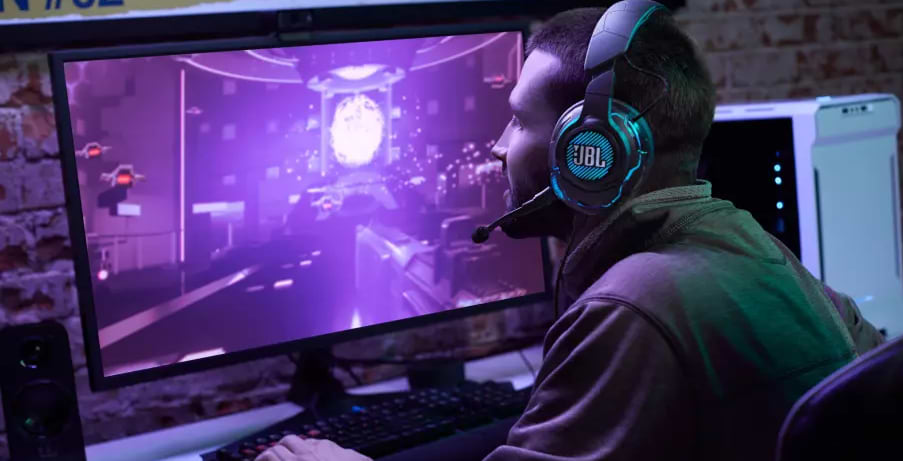 אוזניות גיימינג JBL Quantum One - צבע שחור שנה אחריות ע"י יבואן הרשמי