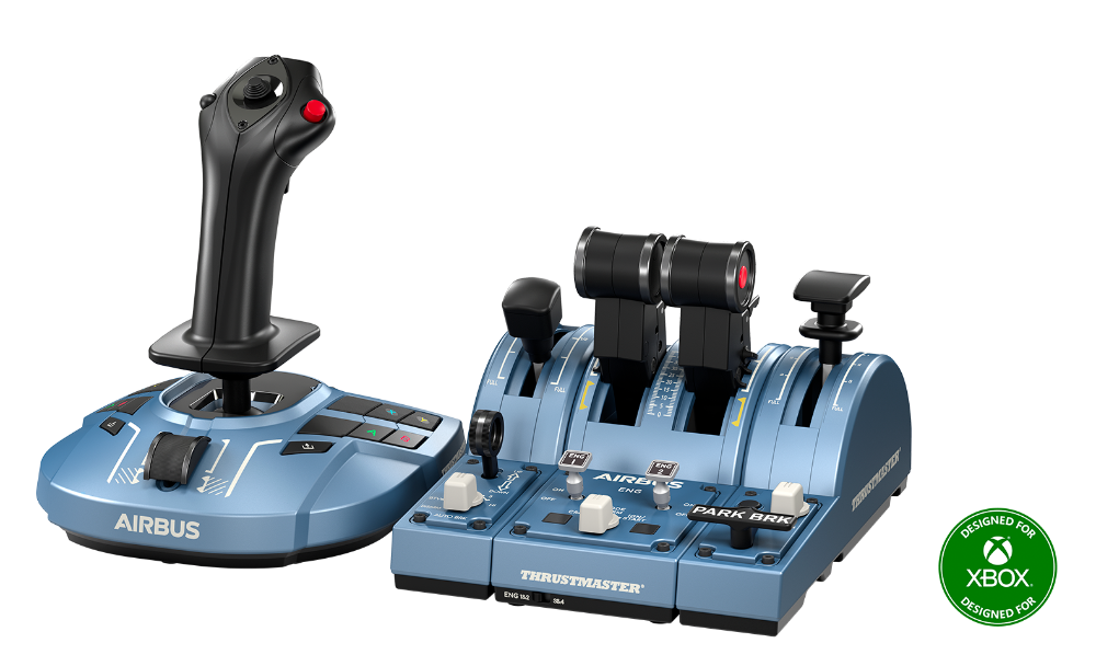 בקר טיסה Thrustmaster TCA Captain Pack X Airbus Edition- צבע כחול שנה אחריות ע"י יבואן הרשמי