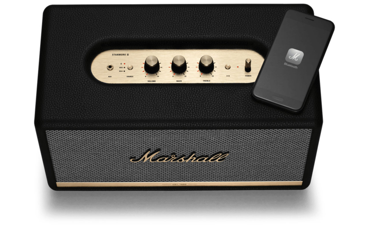 רמקול אלחוטי Marshall Stanmore II Bluetooth - צבע שחור שנה אחריות ע"י יבואן רשמי