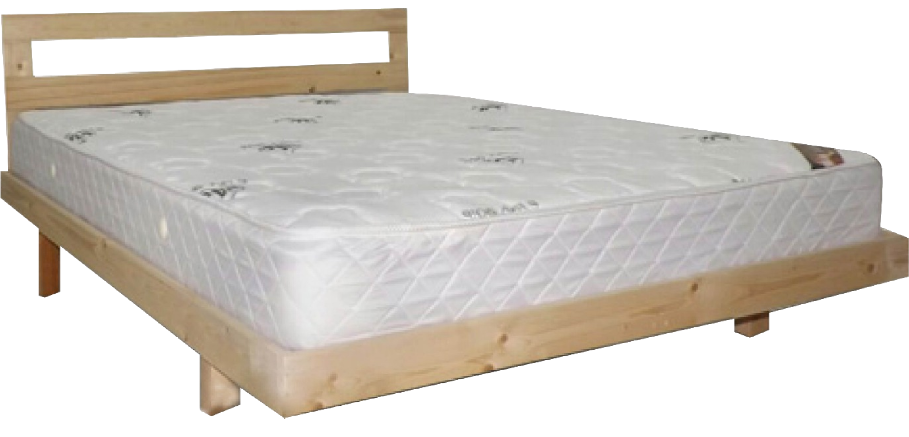 בסיס מיטה 120X190 מעץ אורן כולל מסגרת וראש + מזרן קפיצים Olympia