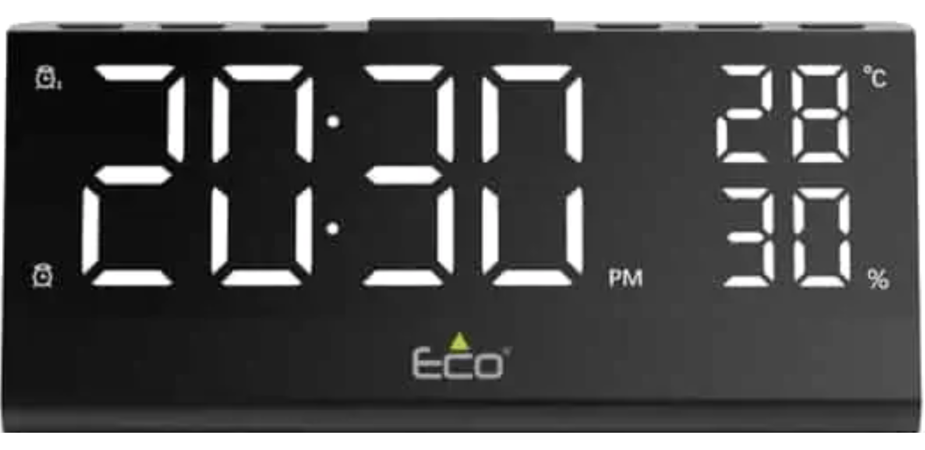 רדיו שעון מעורר + צג תצוגה גדול ECO 750 - צבע שחור