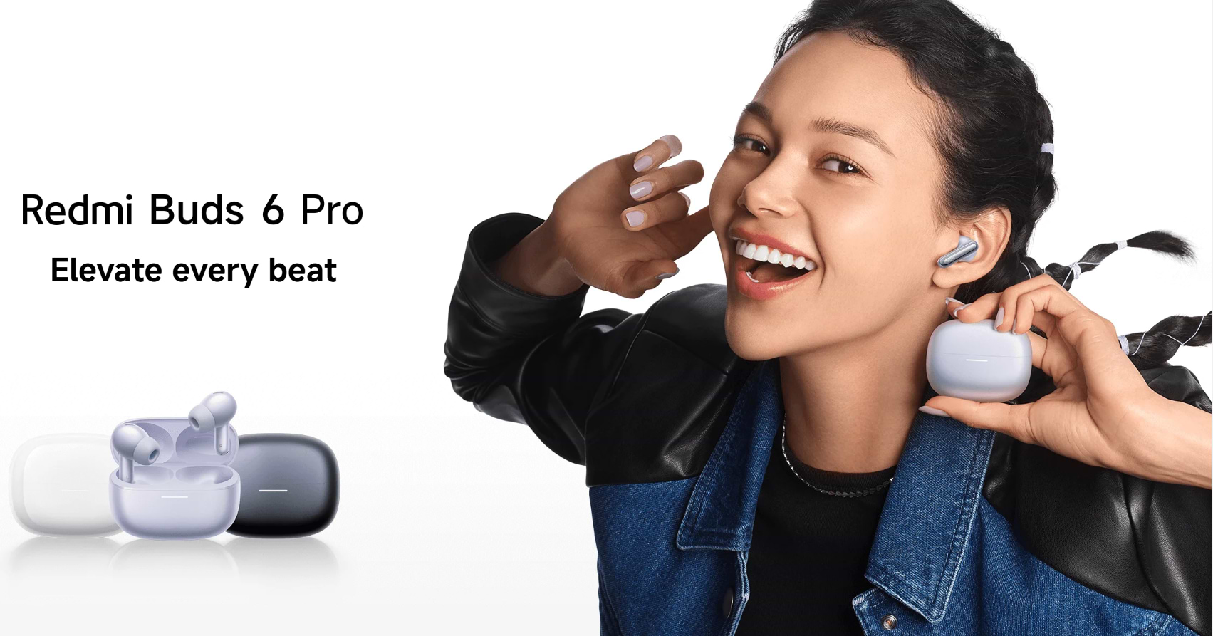 אוזניות Redmi Buds 6 Pro TWS ANC IP54 XIAOMI - צבע שחור שנה אחריות ע"י היבואן הרשמי