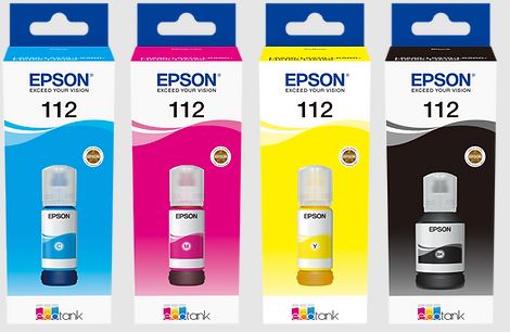 בקבוק דיו מקורי 70 מ"ל Epson EcoTank 112 - צבע צהוב