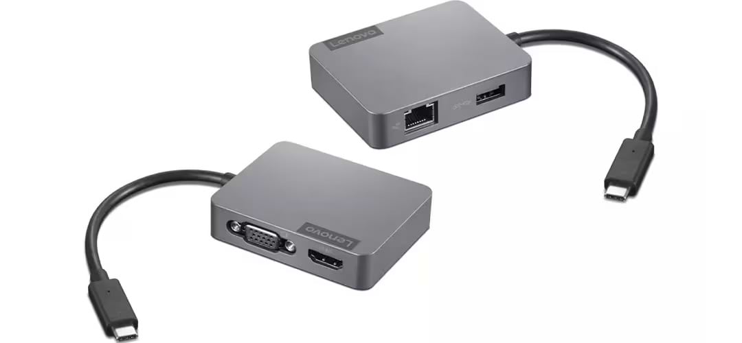 מתאם Lenovo USB-C Travel Hub GEN2 - צבע אפור שנה אחריות ע"י יבואן הרשמי