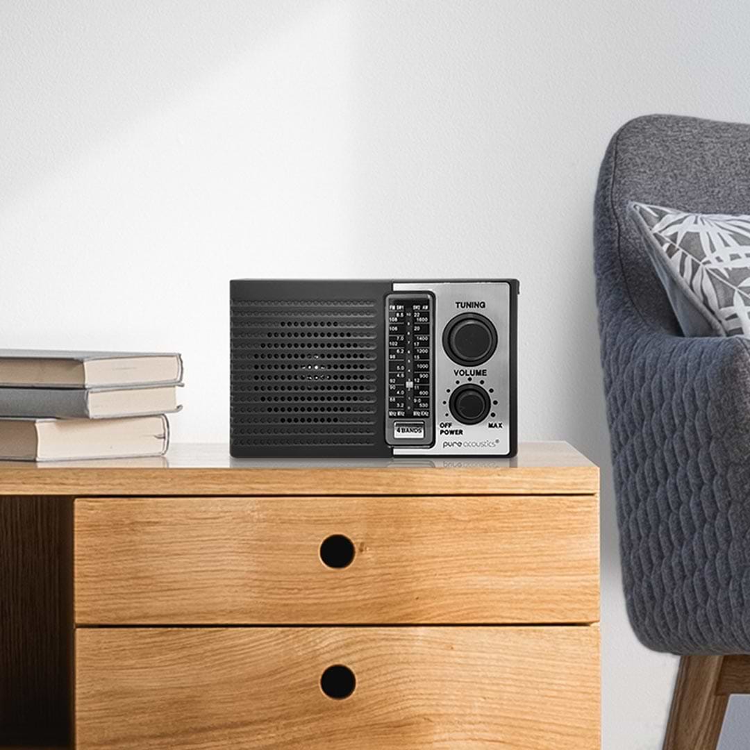 נייד עם סוללה נטענת FM/AM רדיו Pure Acoustics RD-30 - צבע שחור