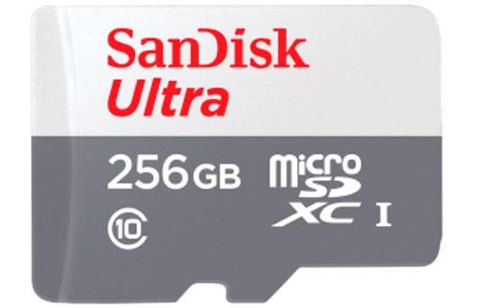 כרטיס זיכרון SanDisk Ultra microSDHC 256GB 100MB/s Class 10 - חמש שנות אחריות ע"י היבואן הרשמי