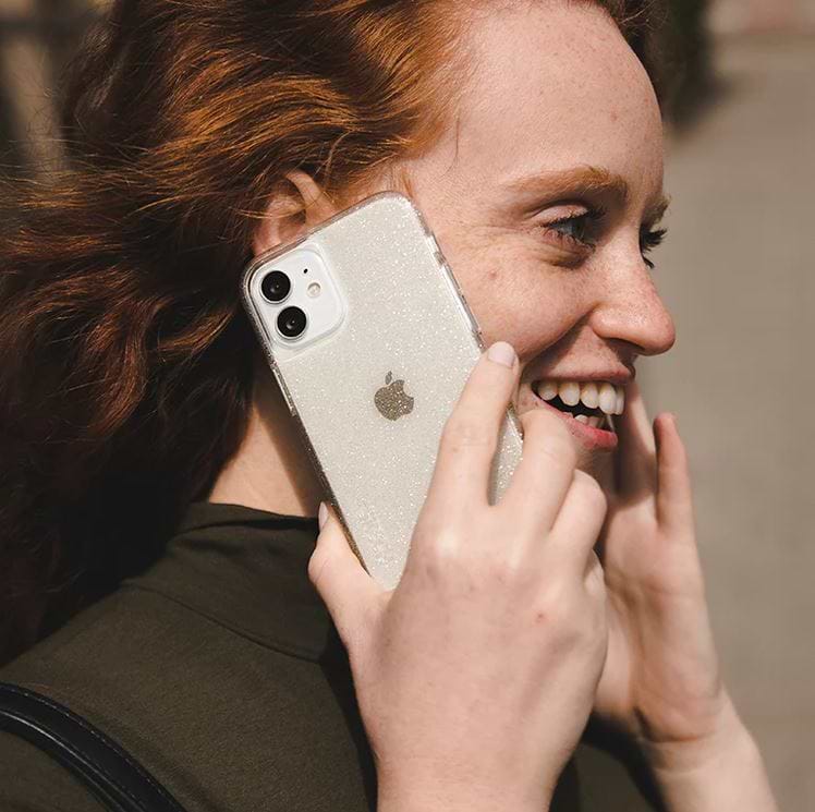 כיסוי Skech ל iPhone 14 Max דגם Matrix - נצנץ שקוף שנה אחריות ע"י היבואן הרשמי