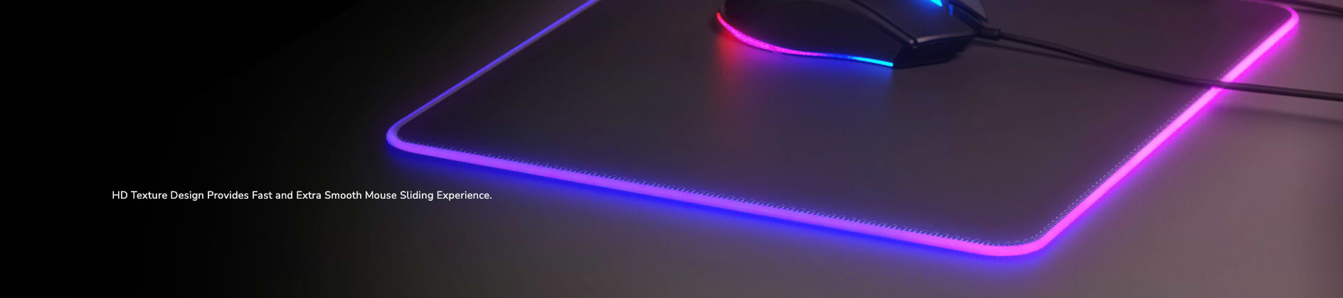 משטח גיימינג לעכבר Cougar Gaming Mouse Pad Neon RGB - צבע שחור אחריות ע"י היבואן