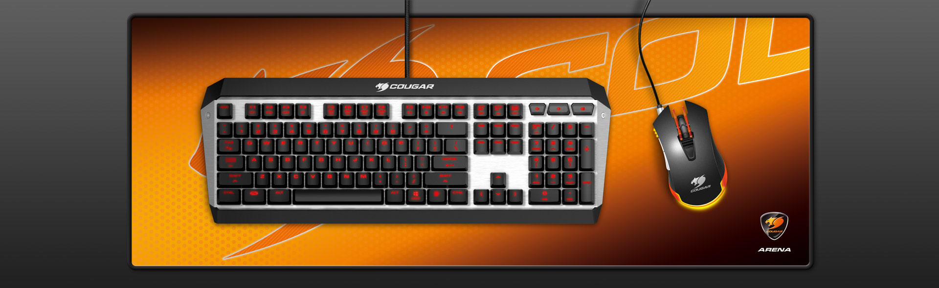 משטח לעכבר Cougar Gaming Mouse Pad Arena - צבע שחור
