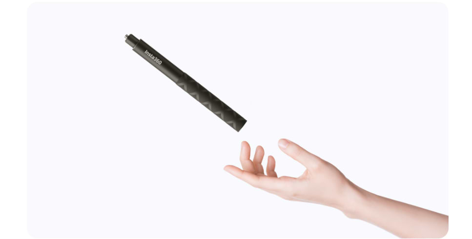 מוט סלפי בלתי נראה Insta360 114cm Invisible Selfie Stick - צבע שחור שנה אחריות ע"י היבואן הרשמי