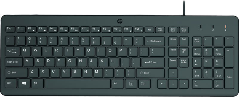 מקלדת חוטית HP 150 - צבע שחור שנתיים אחריות ע"י היבואן הרשמי