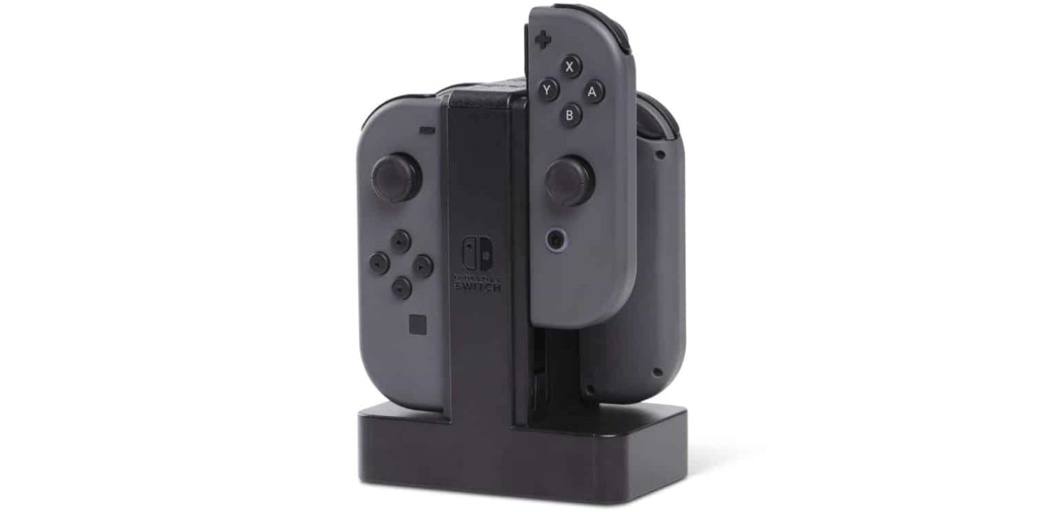 עמדת טעינה כפולה מהירה PowerA NSW Charging Dock לבקרי Joy Con - צבע שחור שנה אחריות ע"י היבואן הרשמי