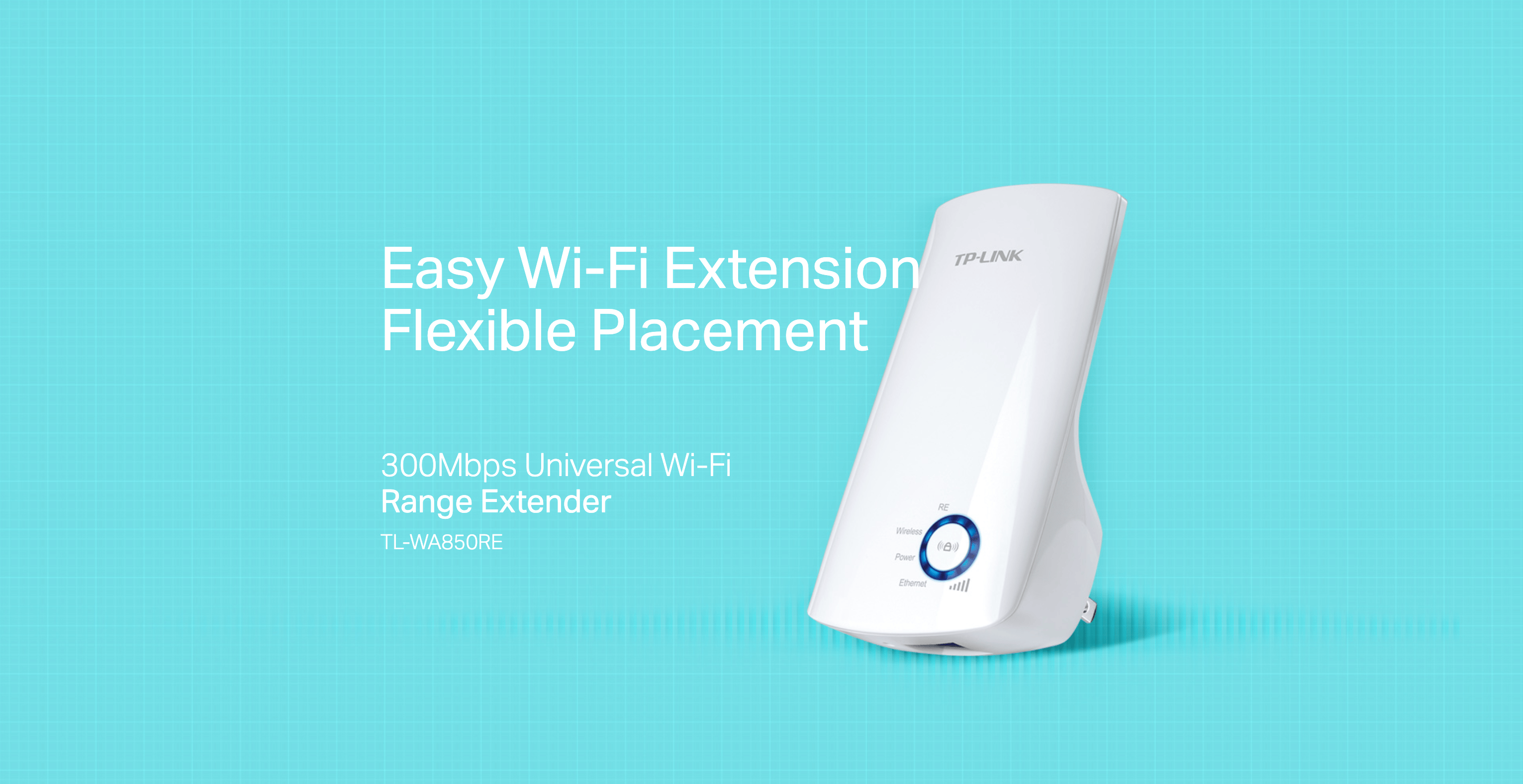 מגדיל טווח TP-Link TL-WA850RE 300Mbps - צבע לבן שלוש שנות אחריות ע"י היבואן הרשמי
