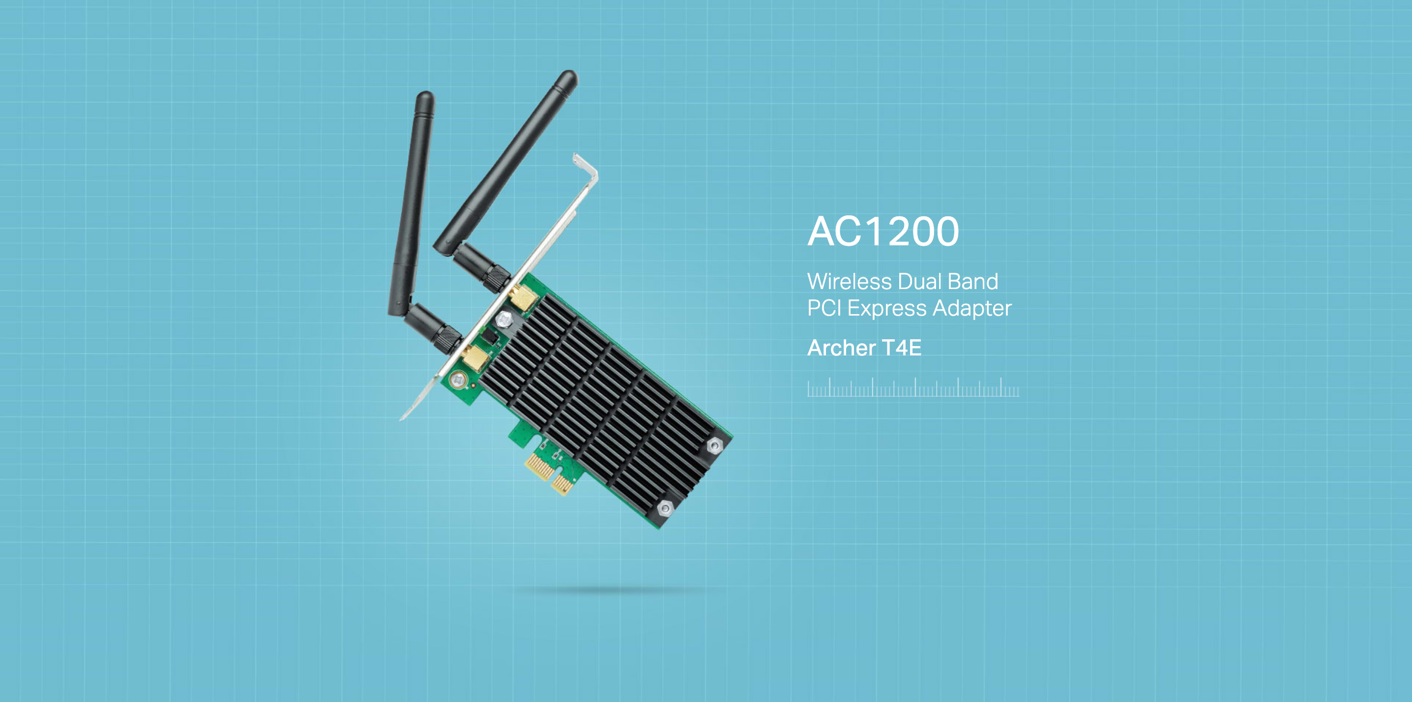 כרטיס רשת אלחוטי TP-Link Archer T4E AC1200 Wireless Dual Band - צבע שחור שלוש שנות אחריות ע"י היבואן הרשמי
