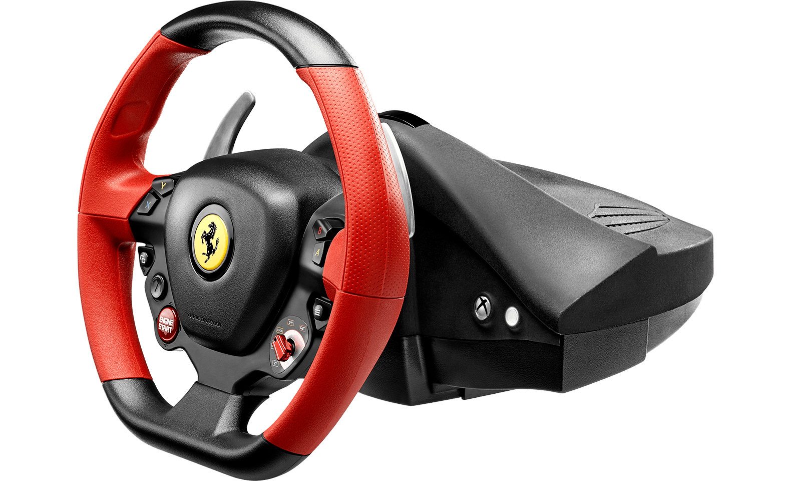 הגה מרוצים Thrustmaster Ferrari 458 Spider Xbox Series S | X - צבע אדום שחור שנה אחריות ע"י היבואן הרשמי