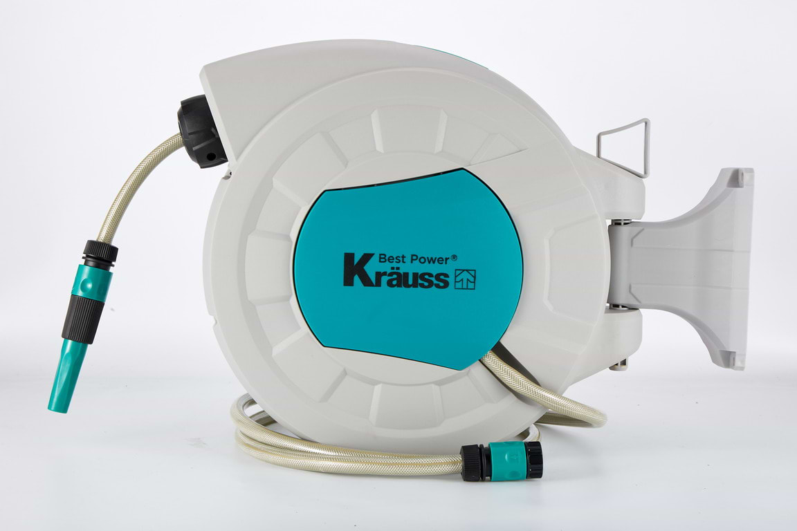 גלגלת השקייה עם צינור מים 10 מ' Krauss KR-10M - אחריות ע"י היבואן הרשמי