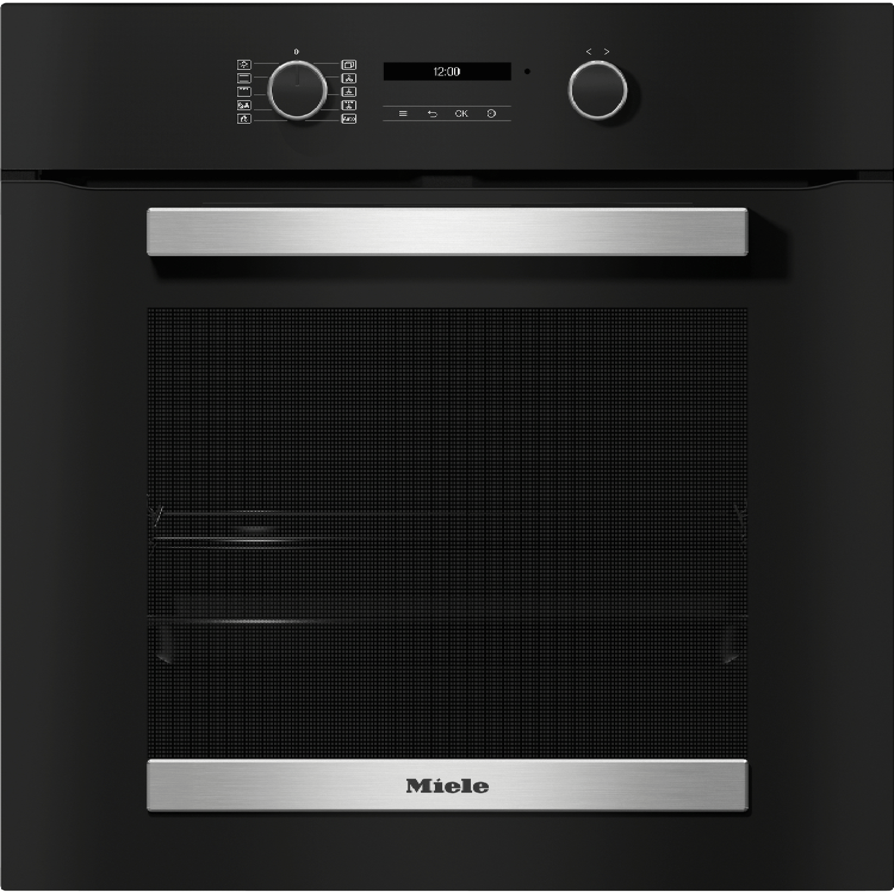 תנור בנוי 76 ליטר Miele H2467 BP - צבע שחור משולב נירוסטה אחריות ע"י אלקטרה היבואן הרשמי