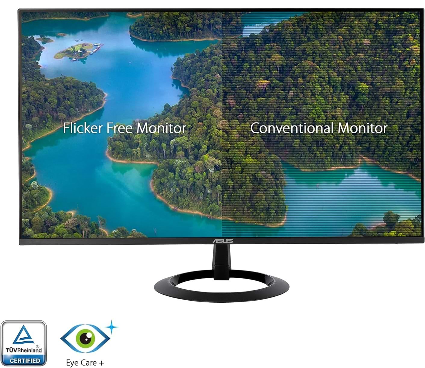 מסך מחשב גיימינג 27'' ASUS VZ27EHF-W FHD 100HZ 1MS IPS - צבע לבן שלוש שנות אחריות ע"י היבואן הרשמי