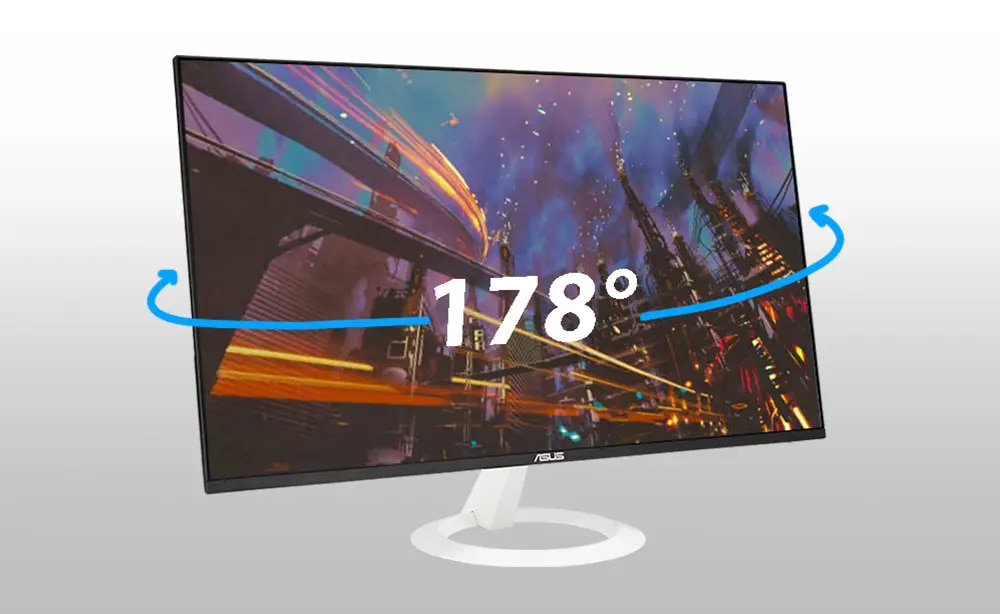 מסך מחשב גיימינג 27'' ASUS VZ27EHF-W FHD/100HZ/1MS/IPS - צבע לבן שלוש שנות אחריות ע"י היבואן הרשמי