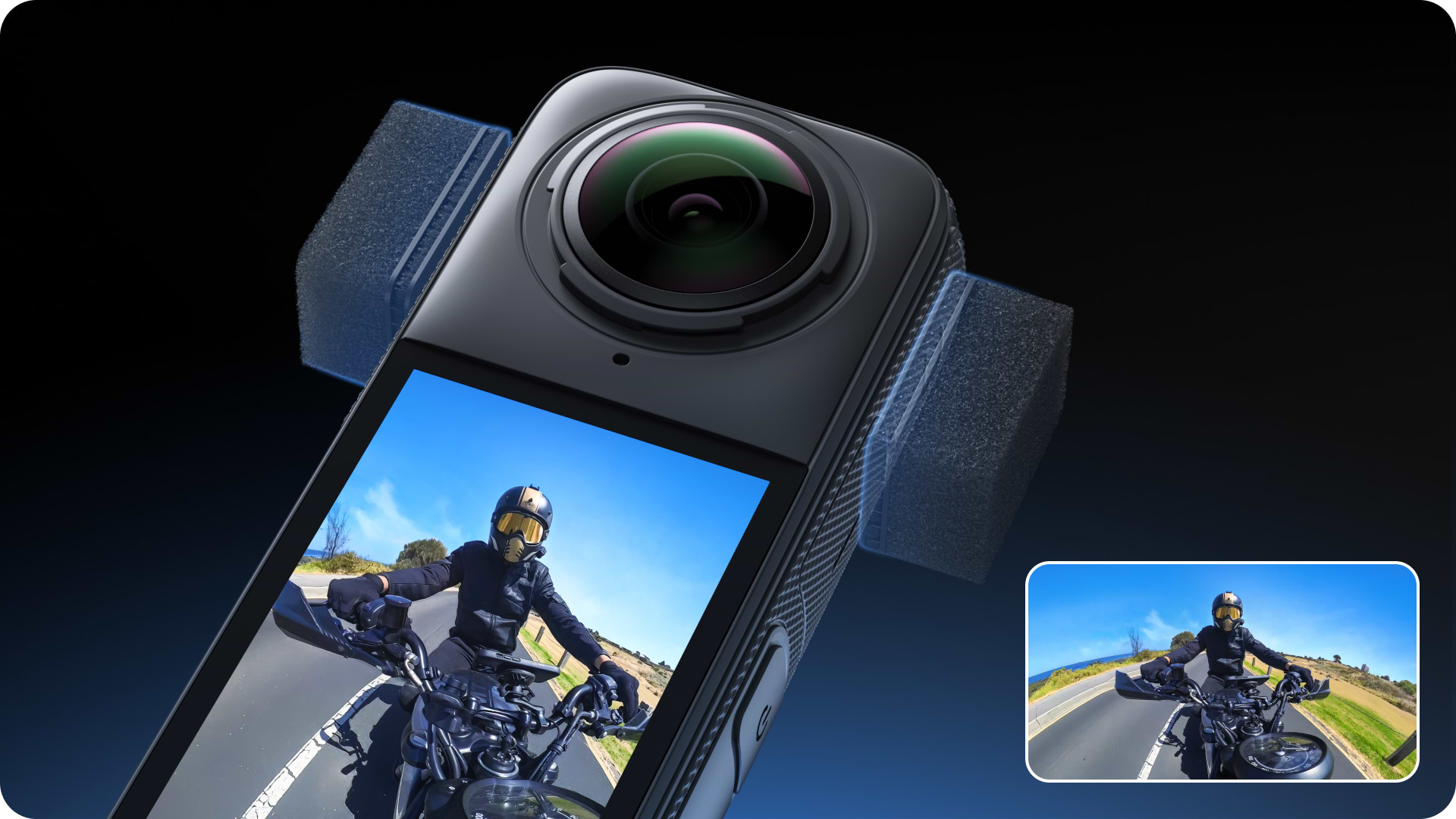 מגני רוח למצלמת אקסטרים Insta360 X4 - צבע שחור