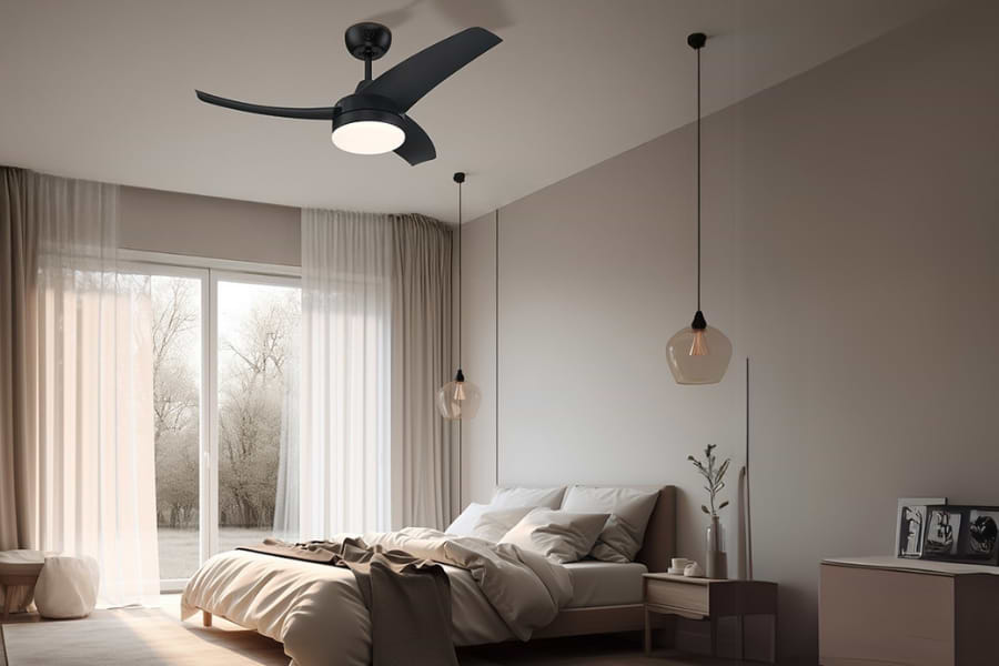 מאוורר תקרה Westinghouse Longwood 28W - כנפיים קוטר 42 צבע שחור שנתיים אחריו ע"י היבואן הרשמי 