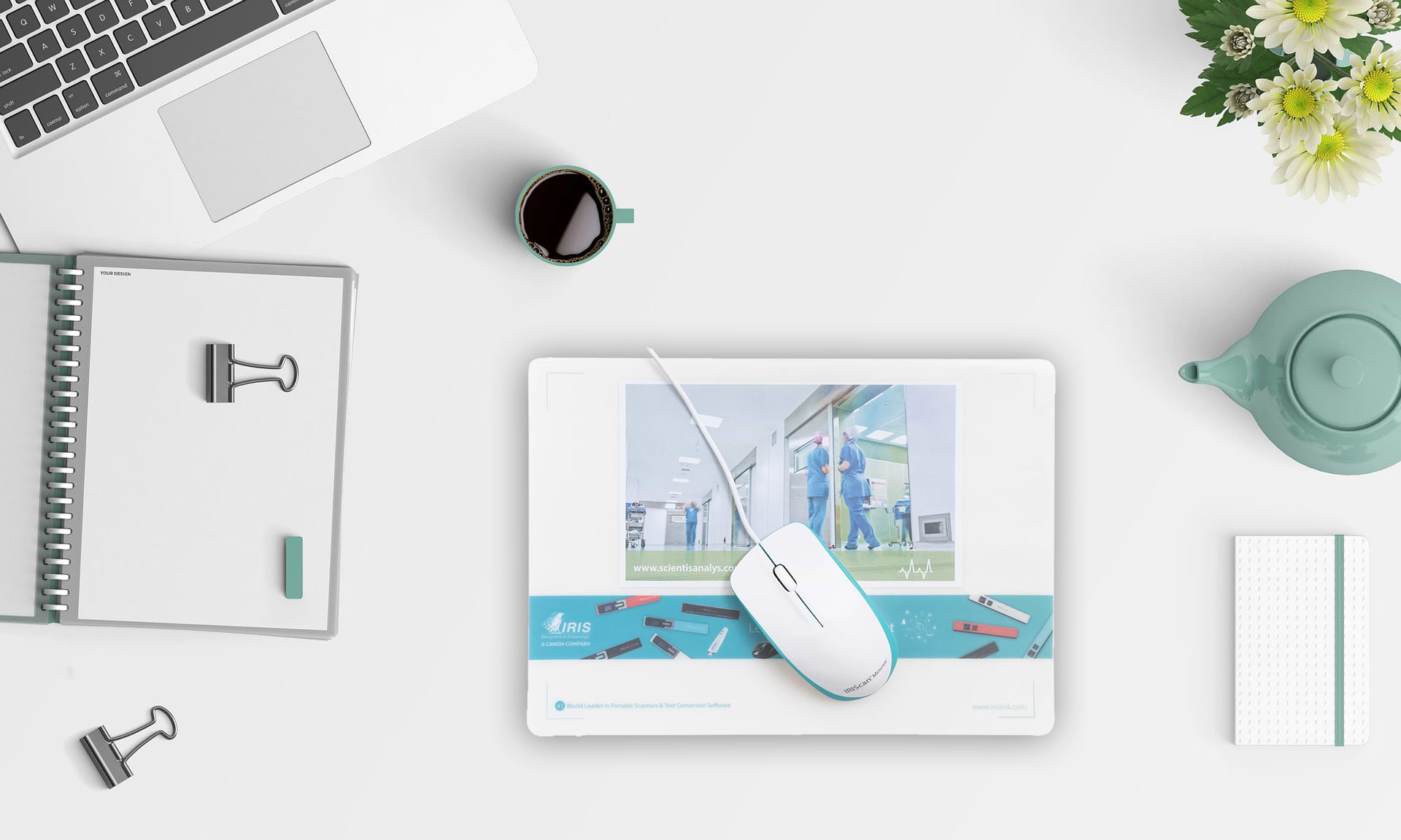 עכבר סורק Canon  Iriscan Mouse Executive 2-צבע לבן שנה אחריות ע"י היבואן הרשמי