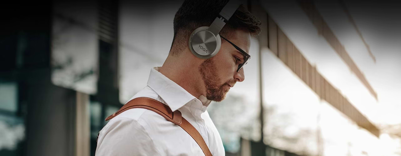 אוזניות אלחוטיות Lenovo Yoga ANC - צבע לבן שנה אחריות ע"י יבואן הרשמי