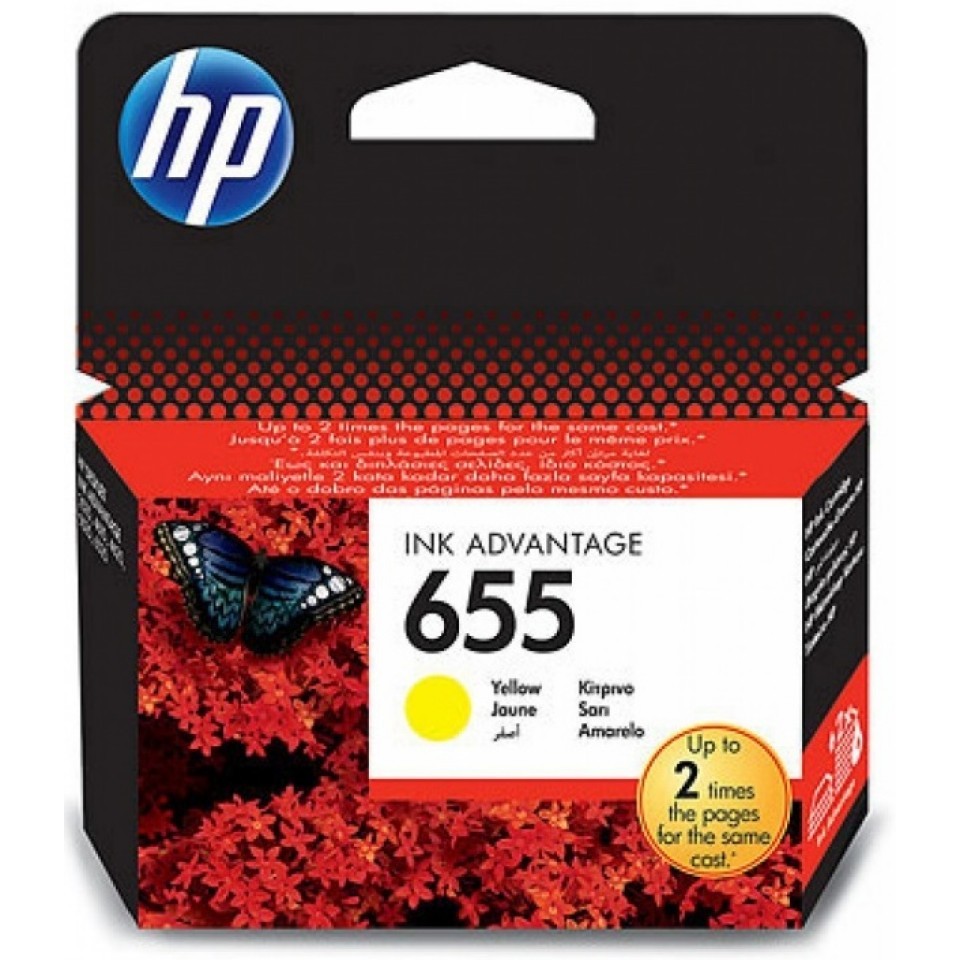 ראש דיו צהוב סדרה CZ112AE 655 למדפסת דגם HP Deskjet Ink Advantage 5525/4625/4615/3525