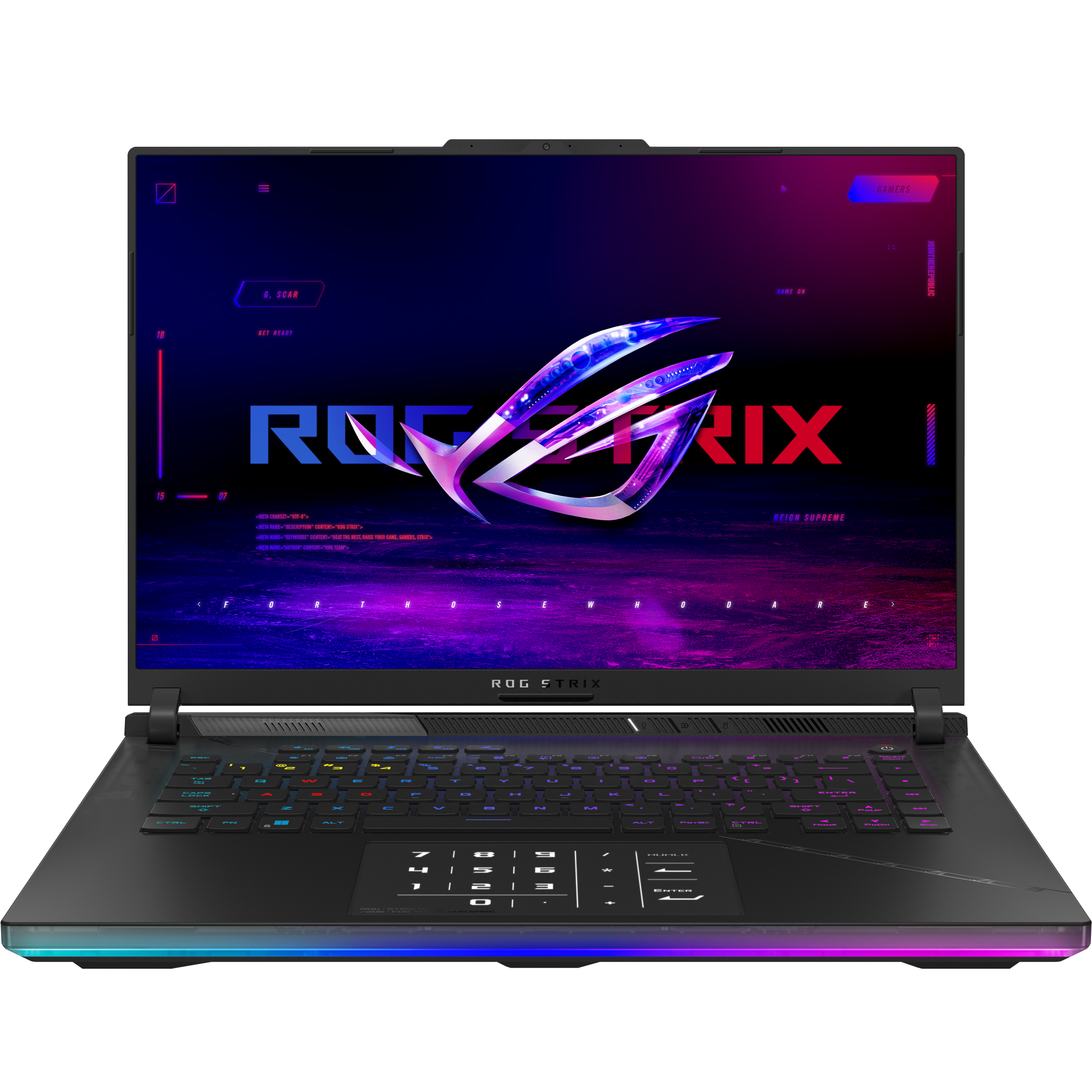 מחשב נייד גיימינג Asus ROG Strix SCAR 16 G634JZR-RA107X - Core-i9-14900HX RTX 4080 2TB SSD 64GB RAM Windows 11 Pro - צבע אפור שלוש שנות אחריות ע